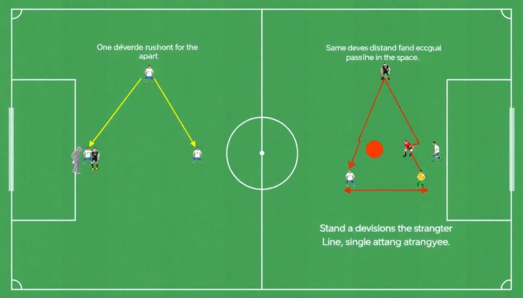 История успешных защитных треугольников в футболе - иллюстрация